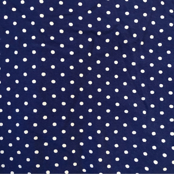 Popsugar Blue Sleeveless Tunic Button Down Top White Polka Dot Womens Medium - Picture 7 of 8